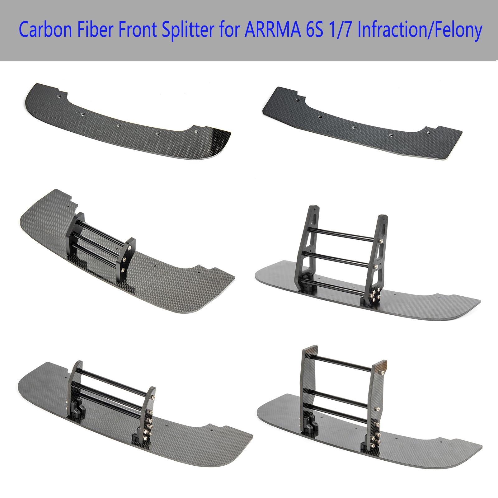 Amazon.com: MOSHNOLY 3MM Thick Carbon Fiber Front Splitter for